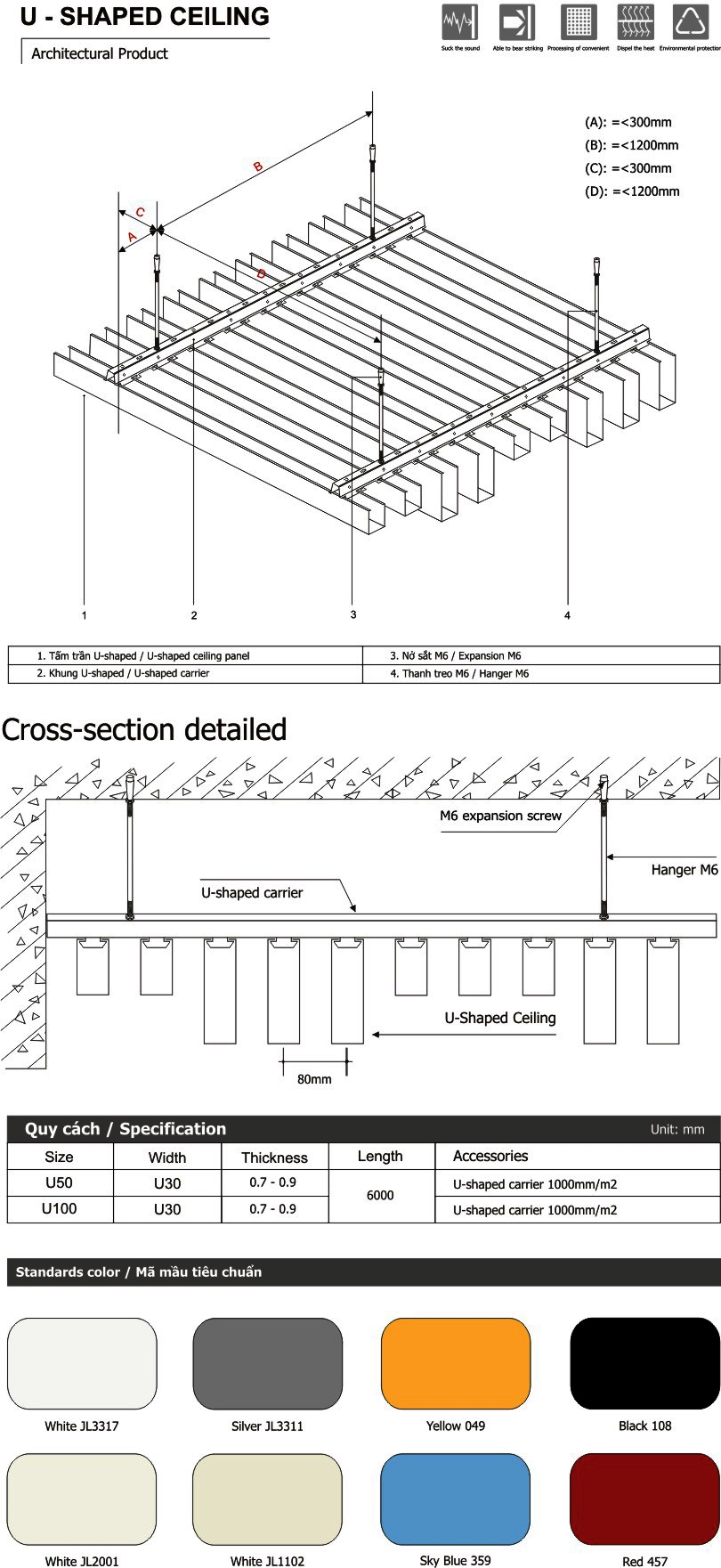 U-Shaped Ceiling - Austrong